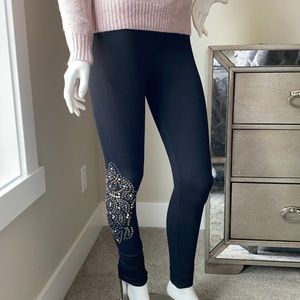 Gold Hawk Studded Leggings